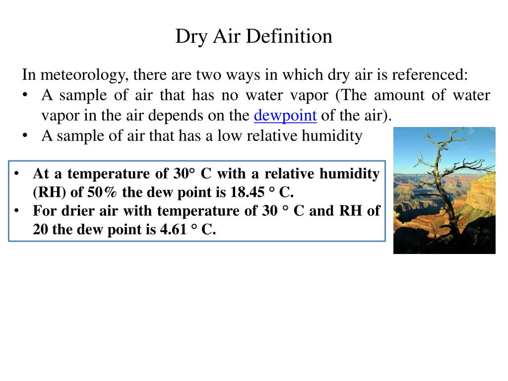 dry air definition