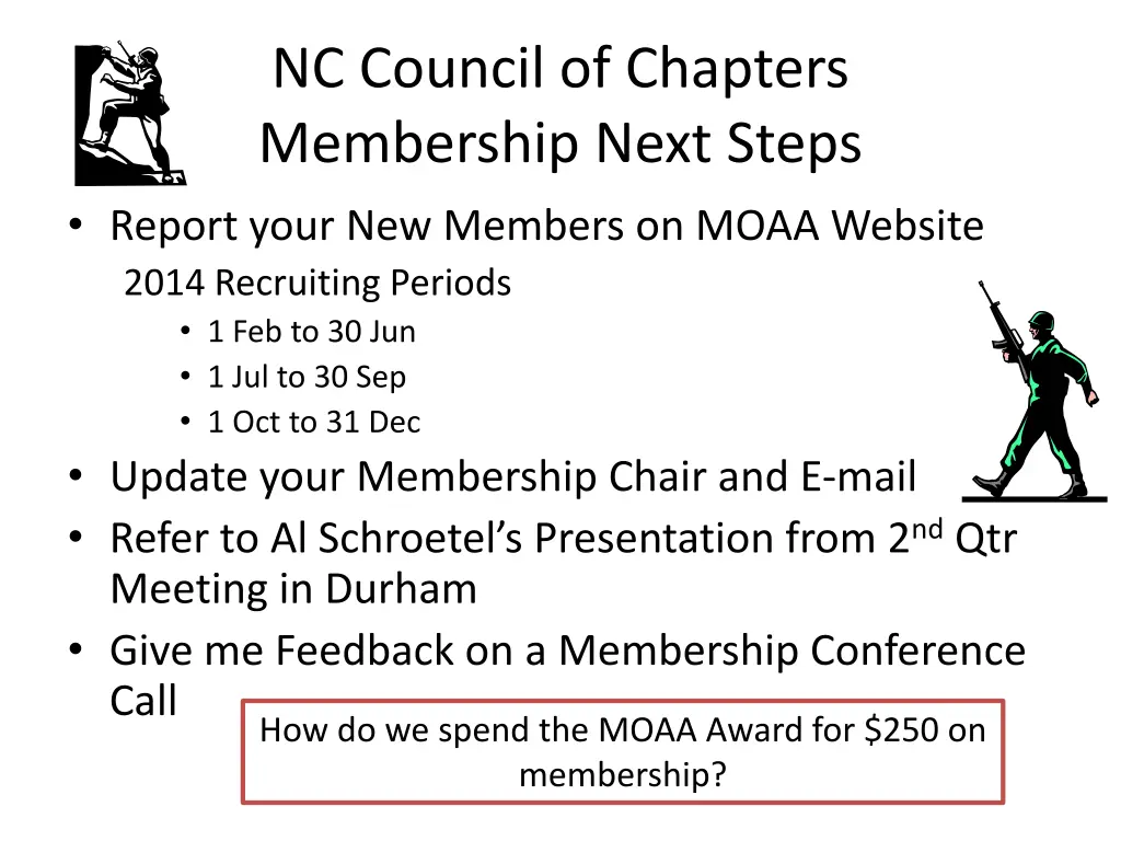 nc council of chapters membership next steps