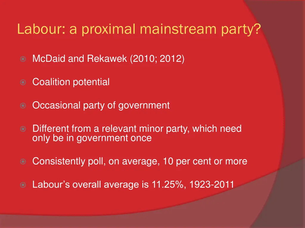 labour a proximal mainstream party