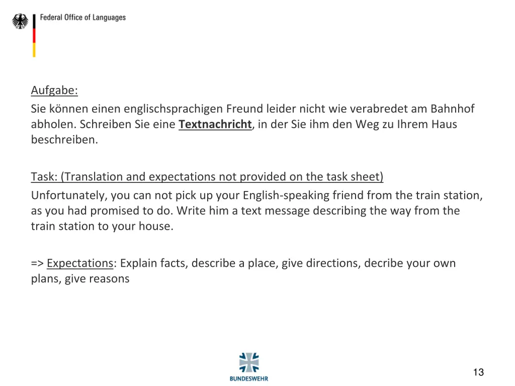 aufgabe sie k nnen einen englischsprachigen