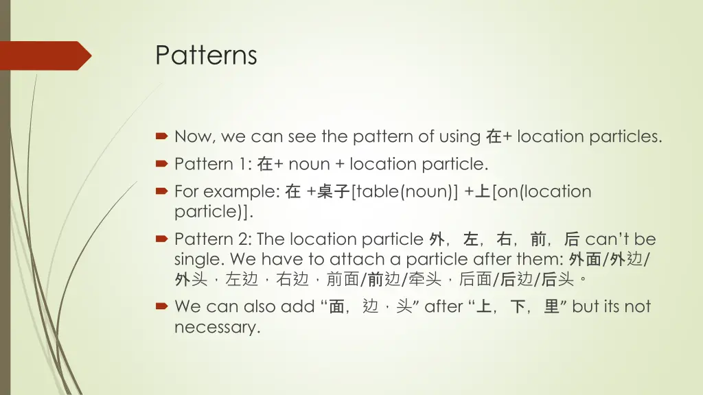 patterns