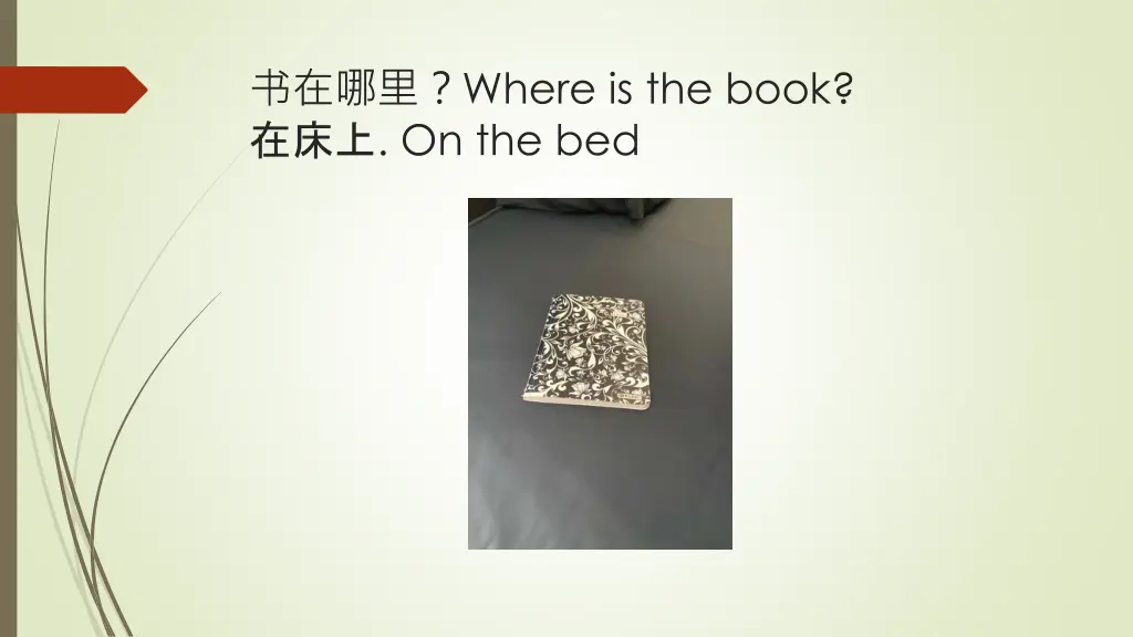 where is the book on the bed