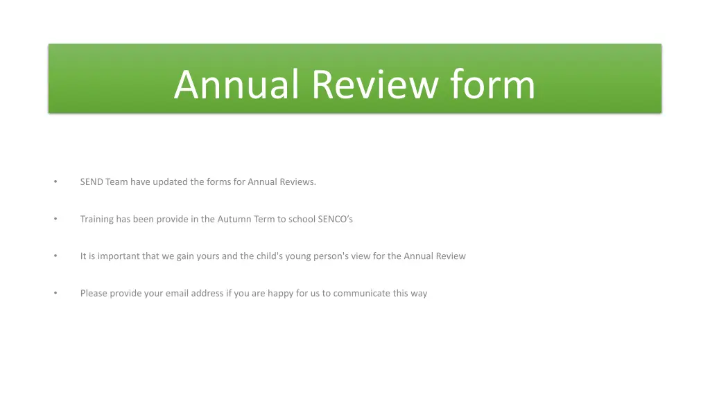 annual review form
