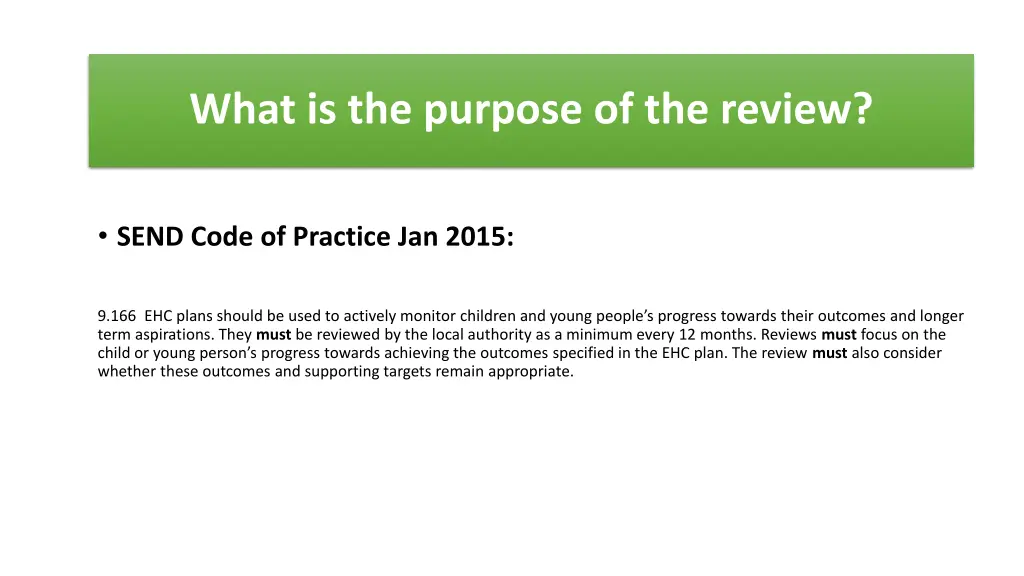 what is the purpose of the review