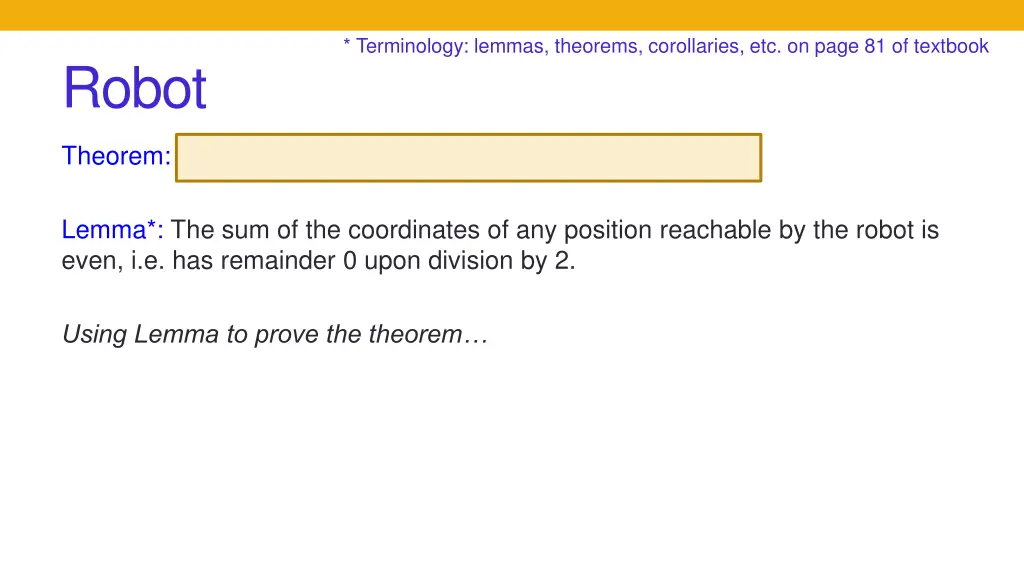 terminology lemmas theorems corollaries