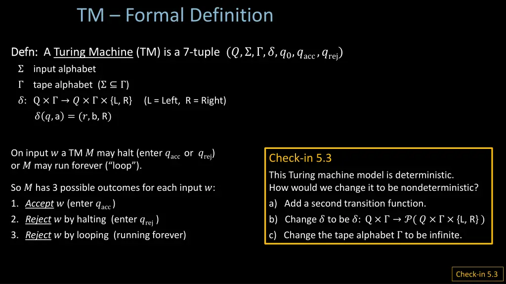 tm formal definition