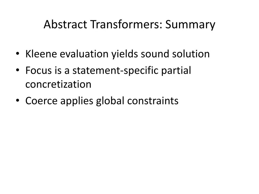 abstract transformers summary