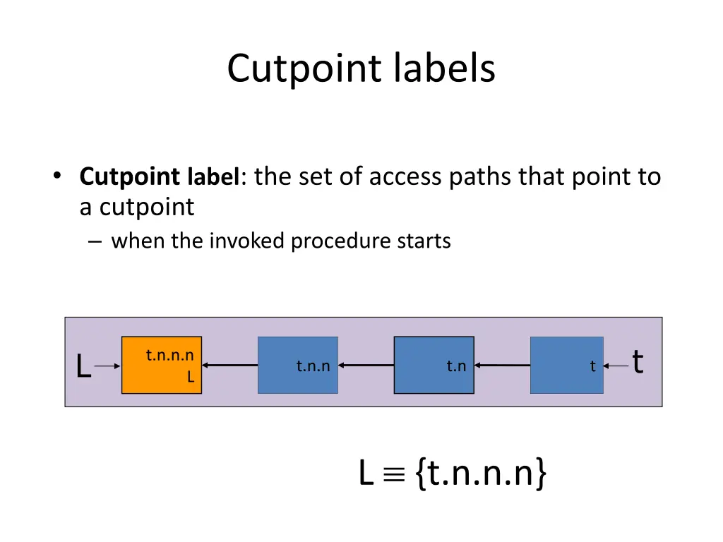 cutpoint labels 1