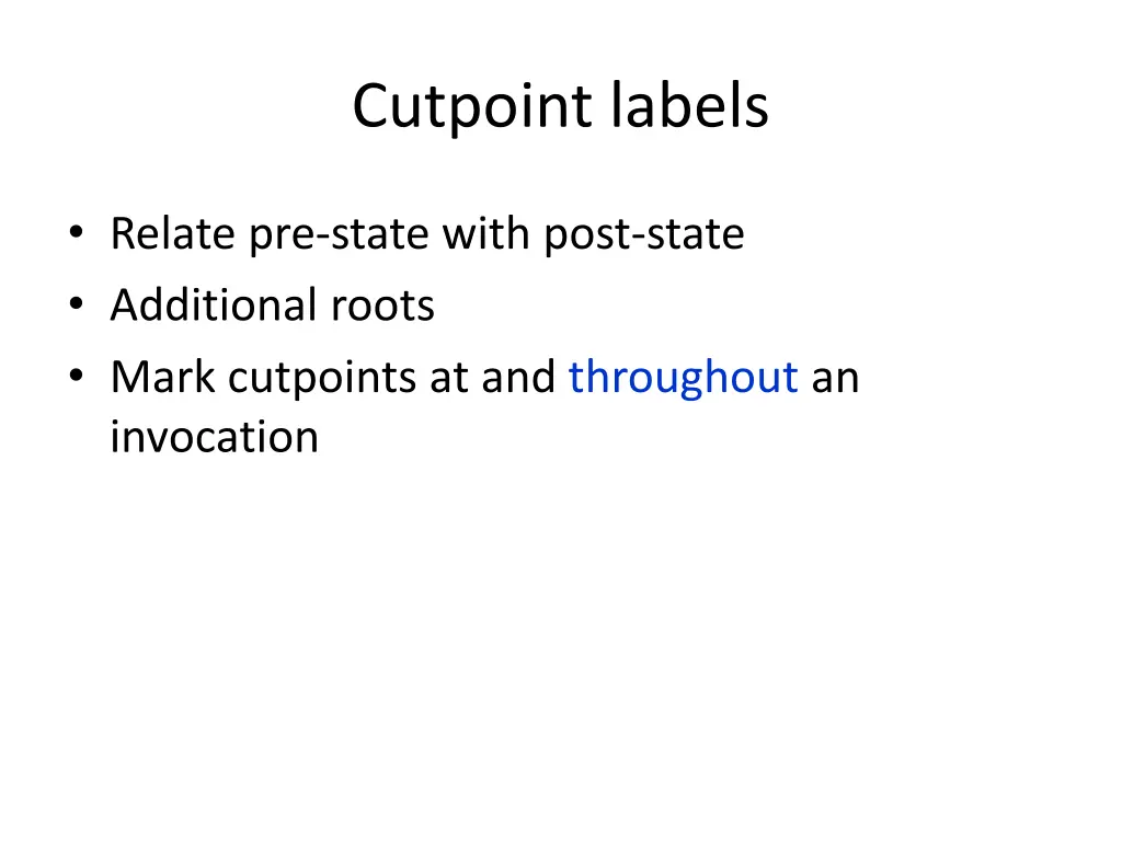 cutpoint labels