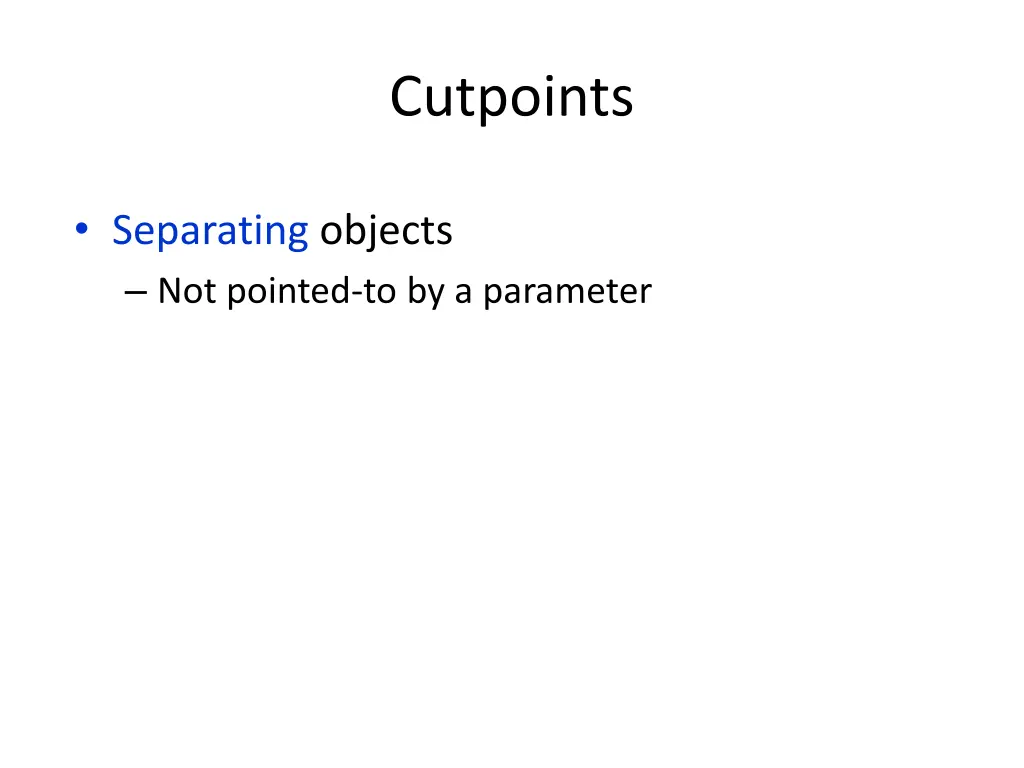 cutpoints