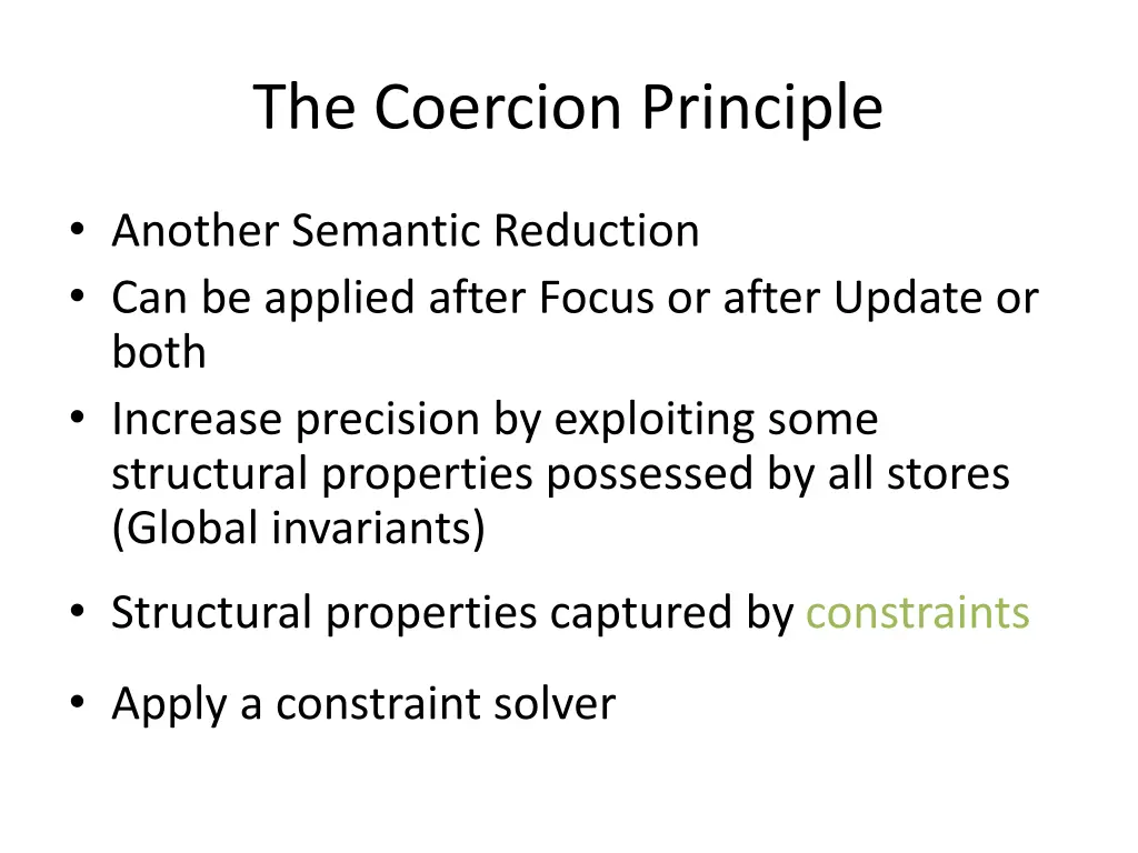 the coercion principle