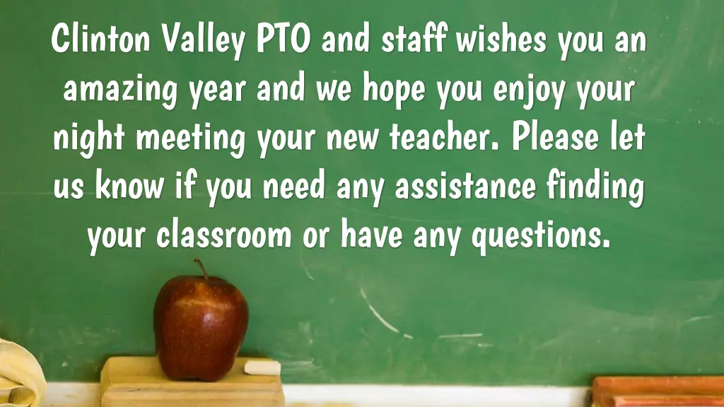 clinton valley pto and staff wishes