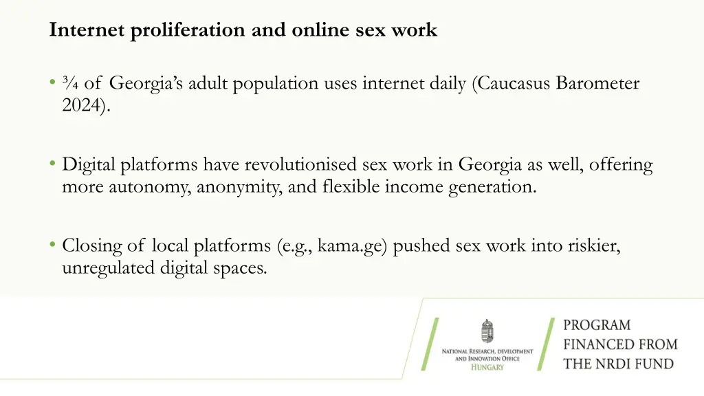 internet proliferation and online sex work