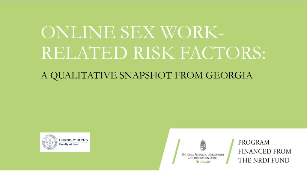 online sex work related risk factors