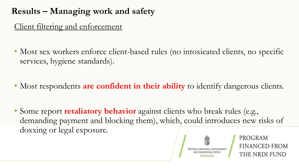 results managing work and safety 3