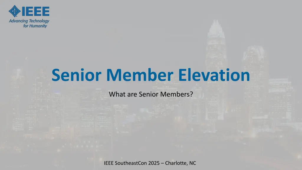 senior member elevation