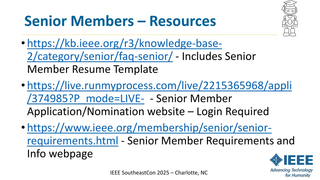 senior members resources