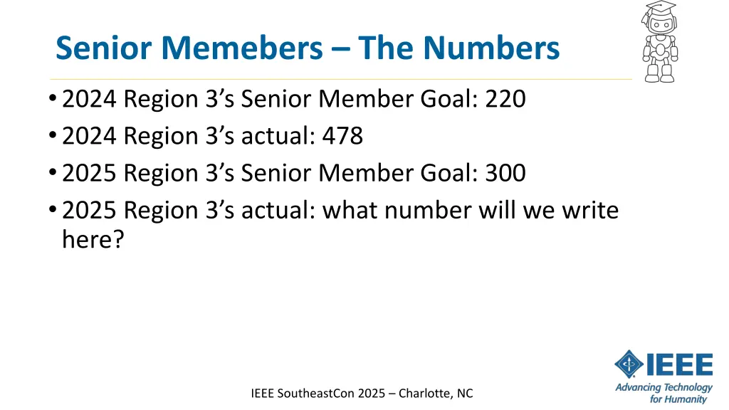 senior memebers the numbers
