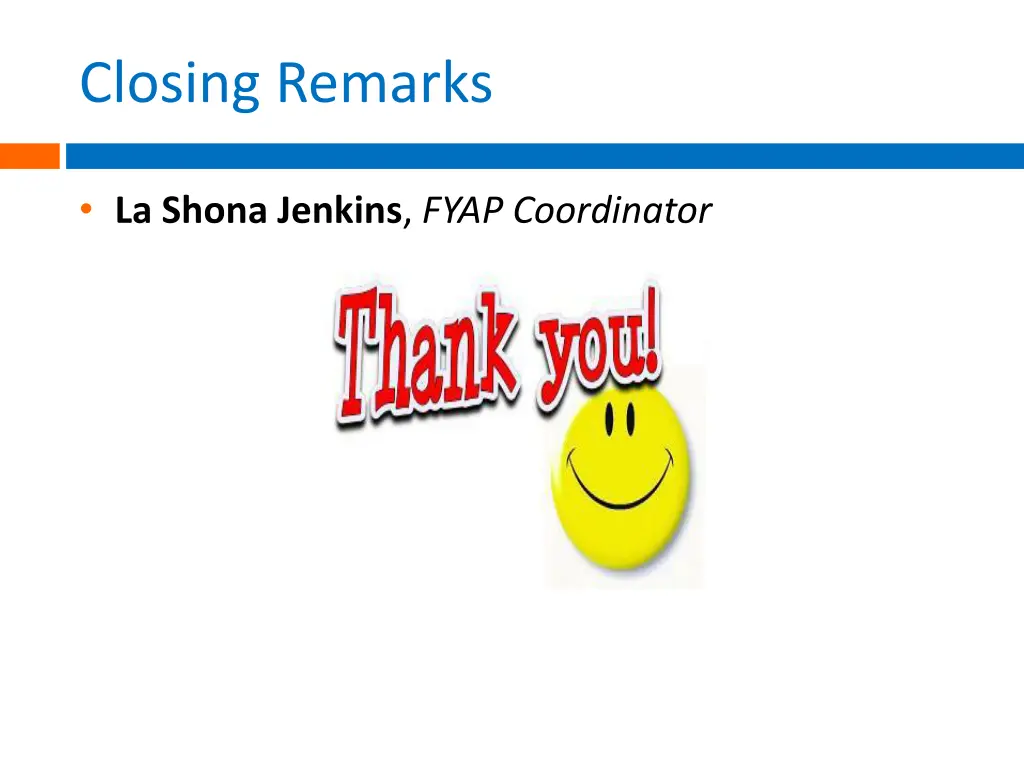 closing remarks