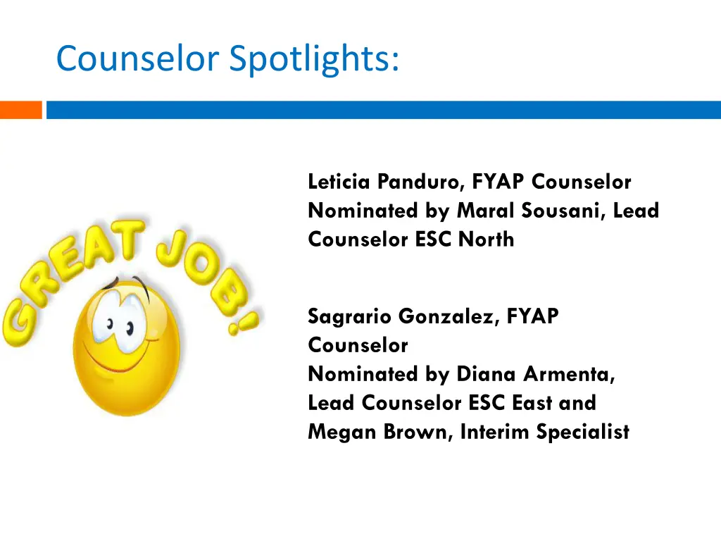 counselor spotlights