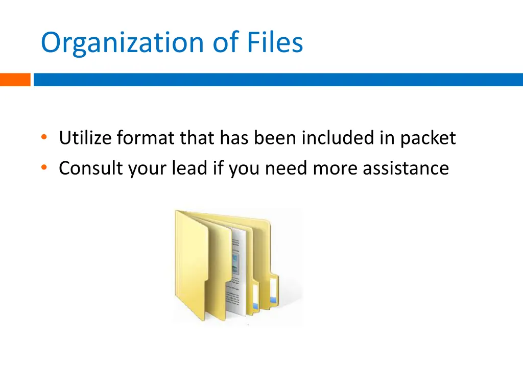 organization of files