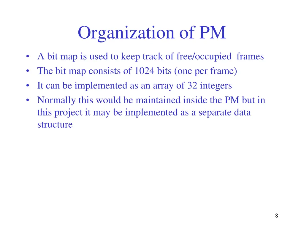 organization of pm 2
