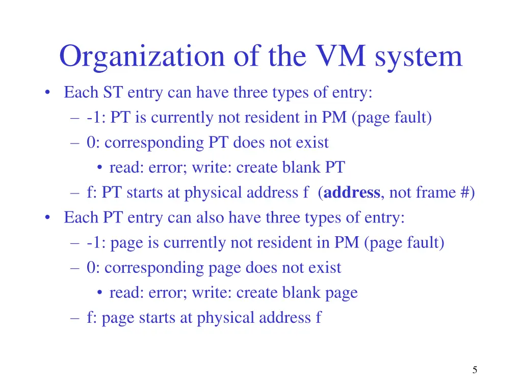 organization of the vm system 1