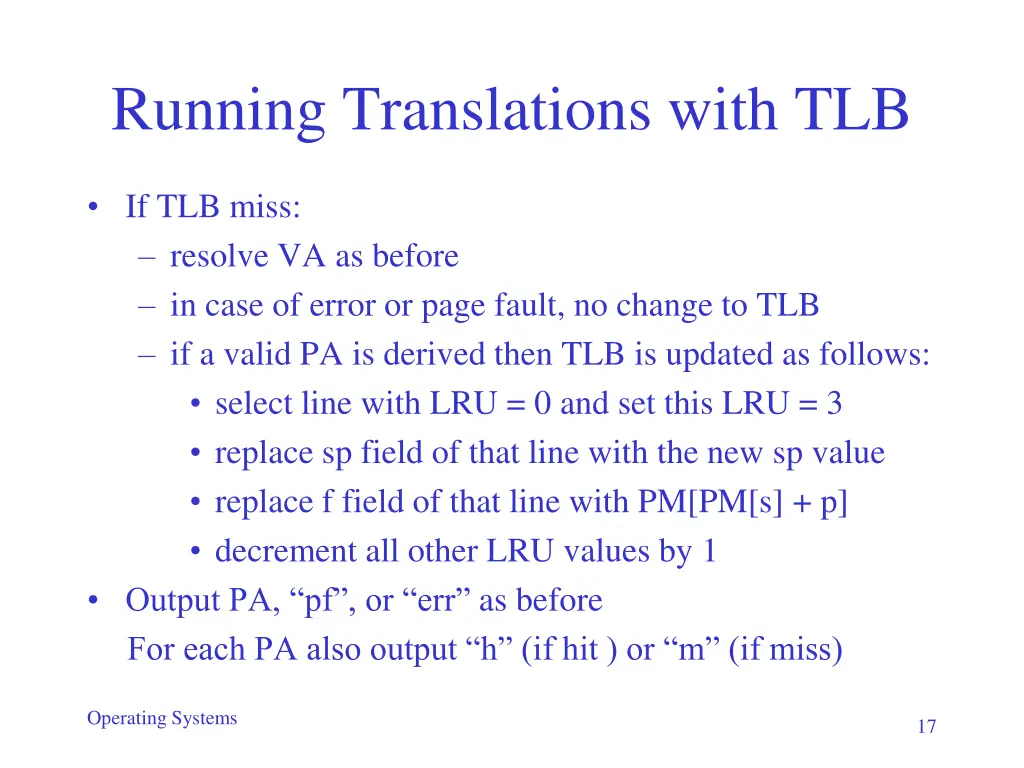running translations with tlb 1