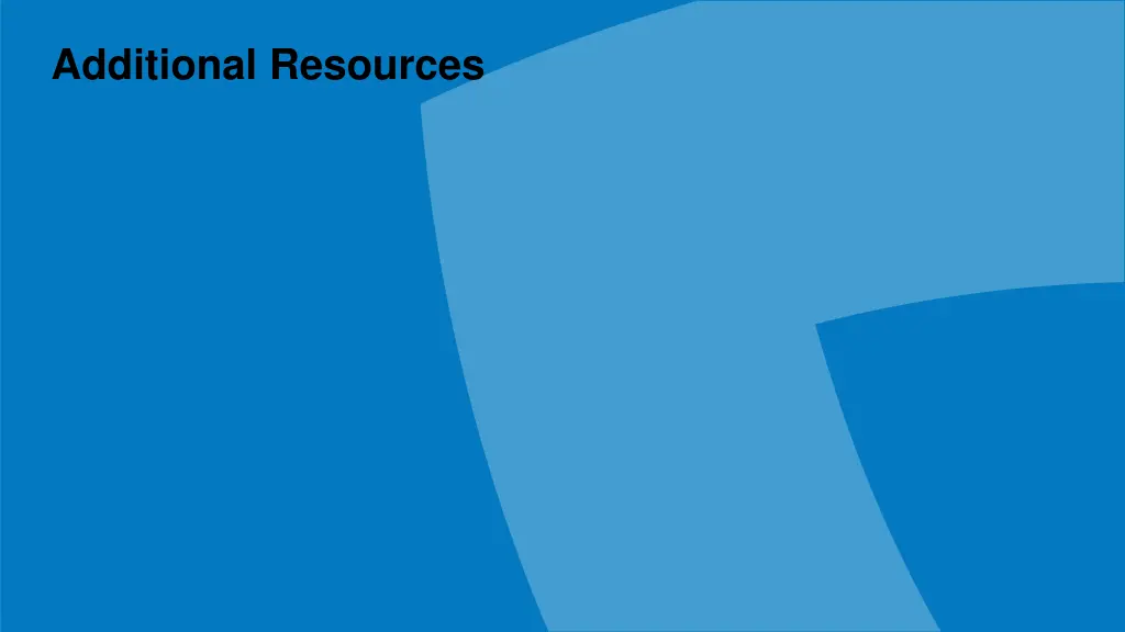 additional resources