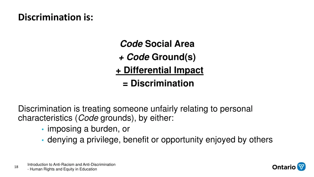 discrimination is