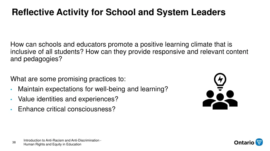 reflective activity for school and system leaders 1