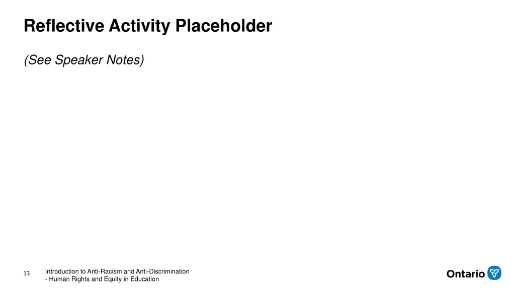 reflective activity placeholder