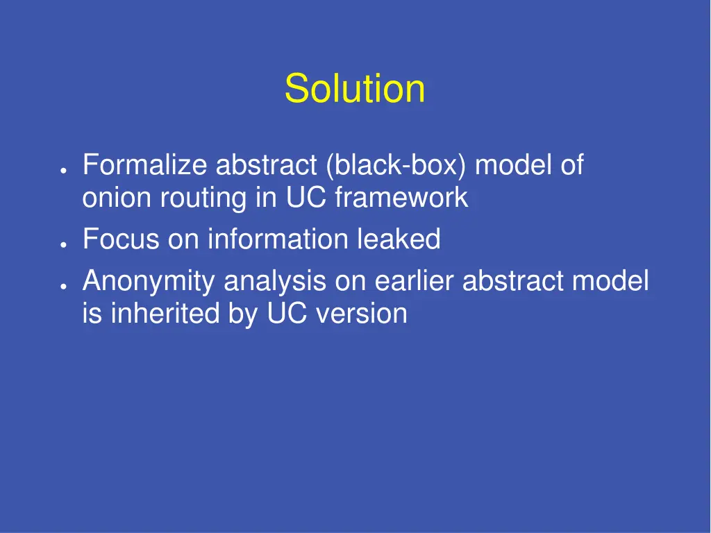 solution