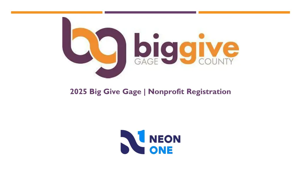 2025 big give gage nonprofit registration