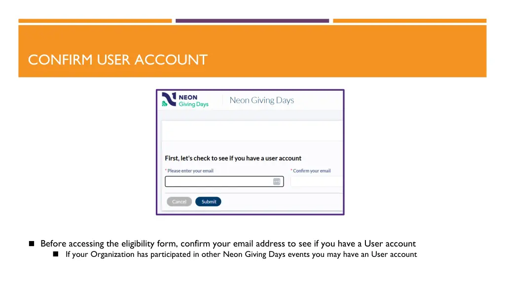 confirm user account