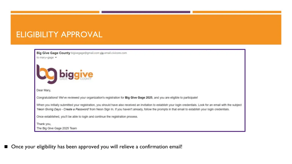 eligibility approval