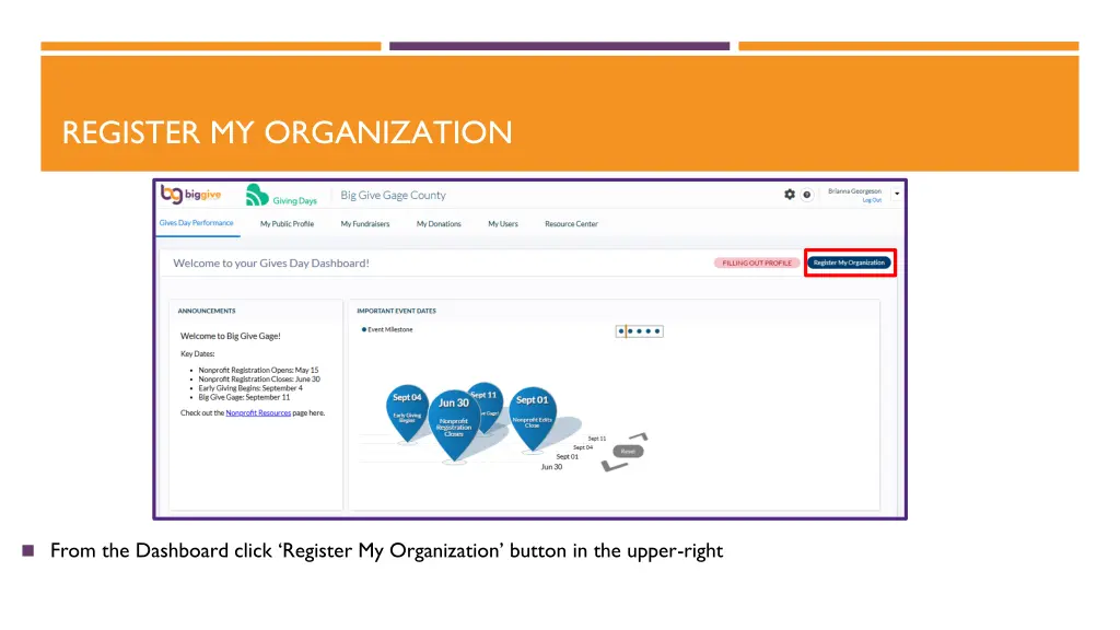 register my organization
