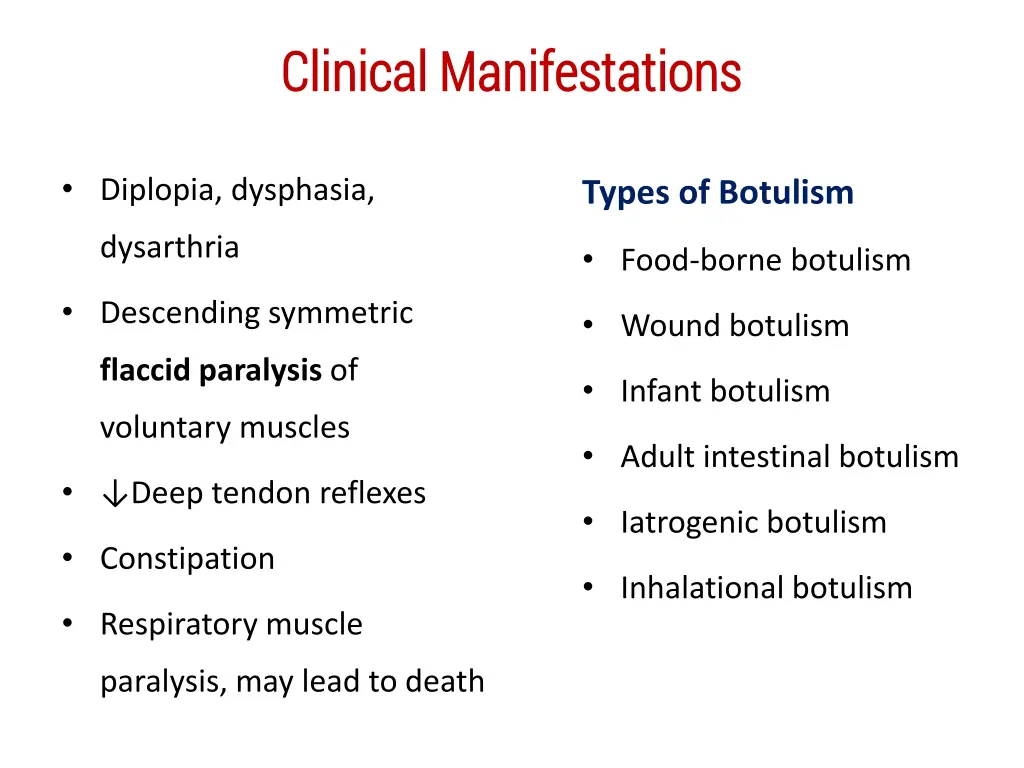 clinical manifestations clinical manifestations