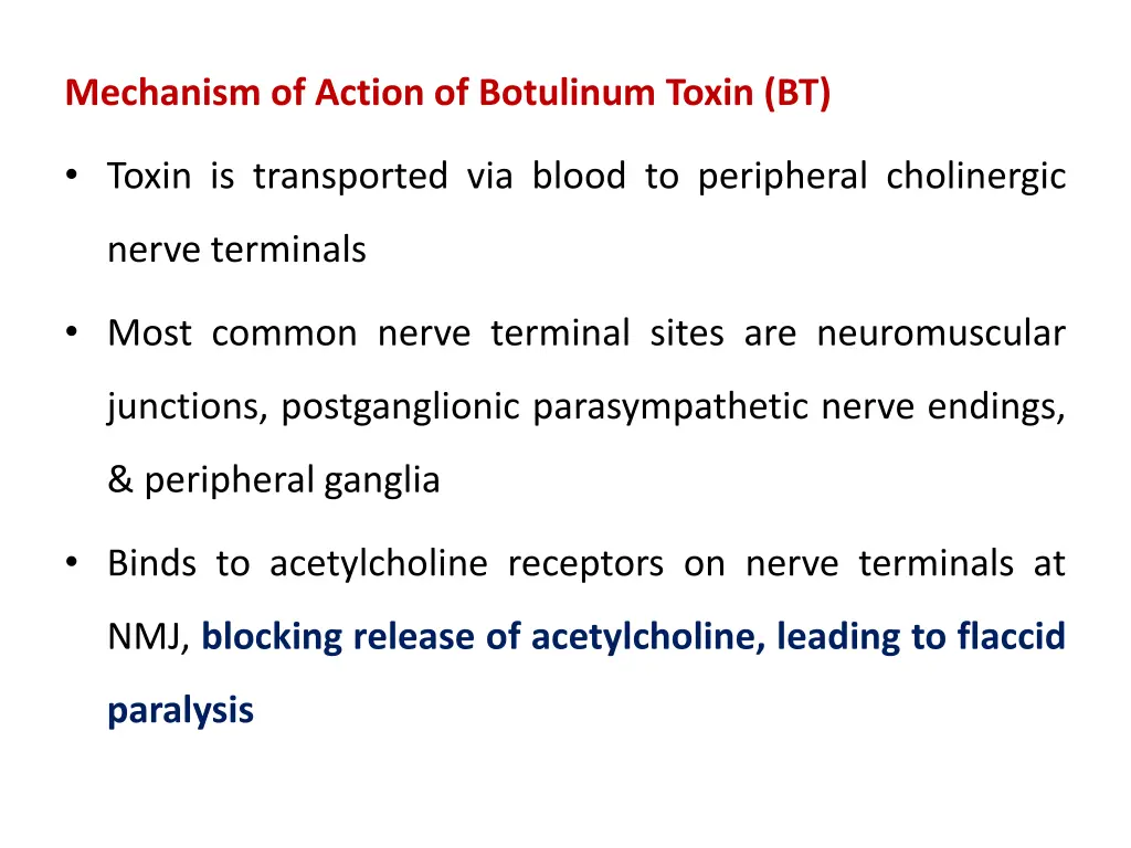 mechanism of action of botulinum toxin bt