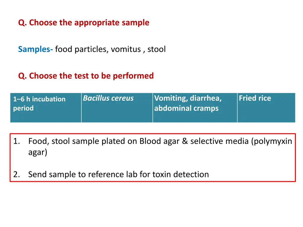 q choose the appropriate sample 1