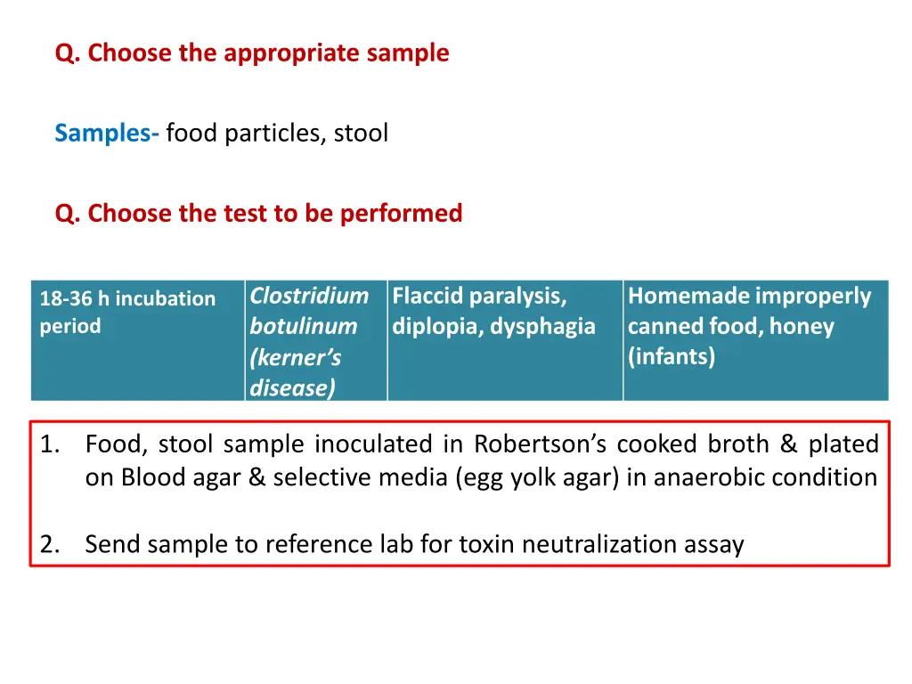 q choose the appropriate sample 2