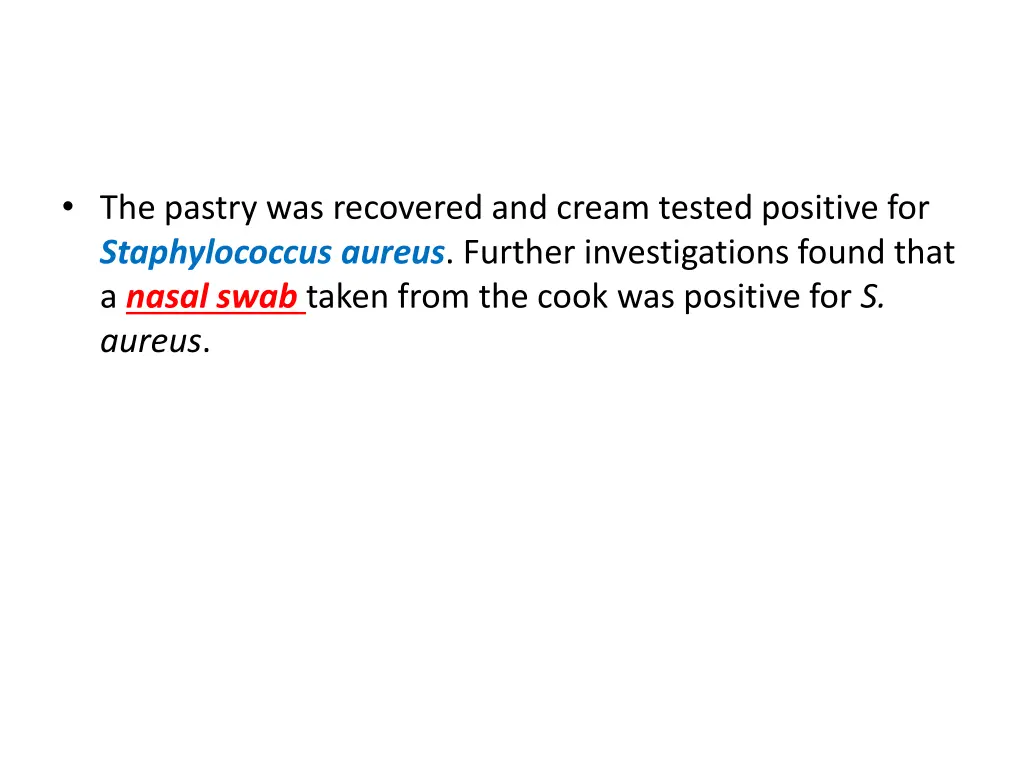 the pastry was recovered and cream tested