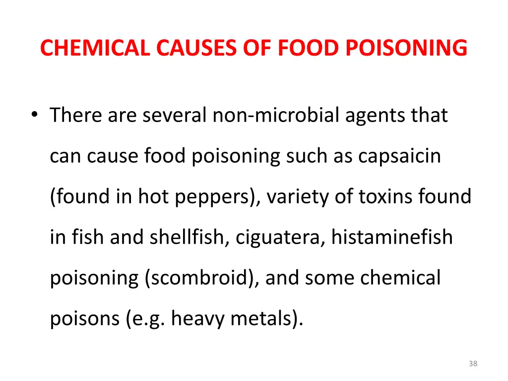 chemical causes of food poisoning