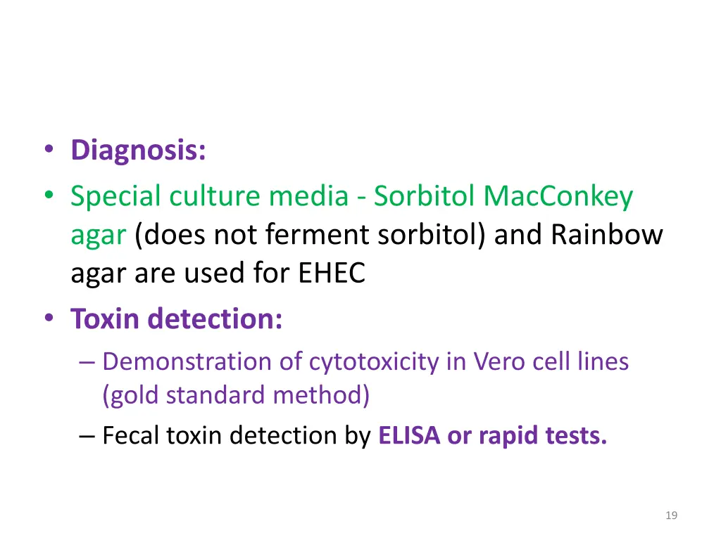 diagnosis special culture media sorbitol
