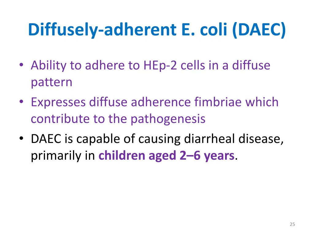 diffusely adherent e coli daec