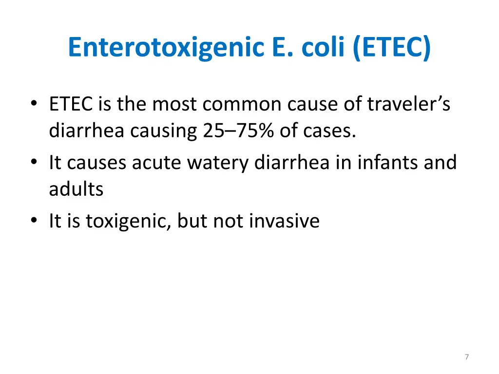 enterotoxigenic e coli etec
