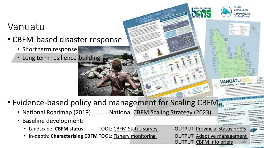 vanuatu cbfm based disaster response short term