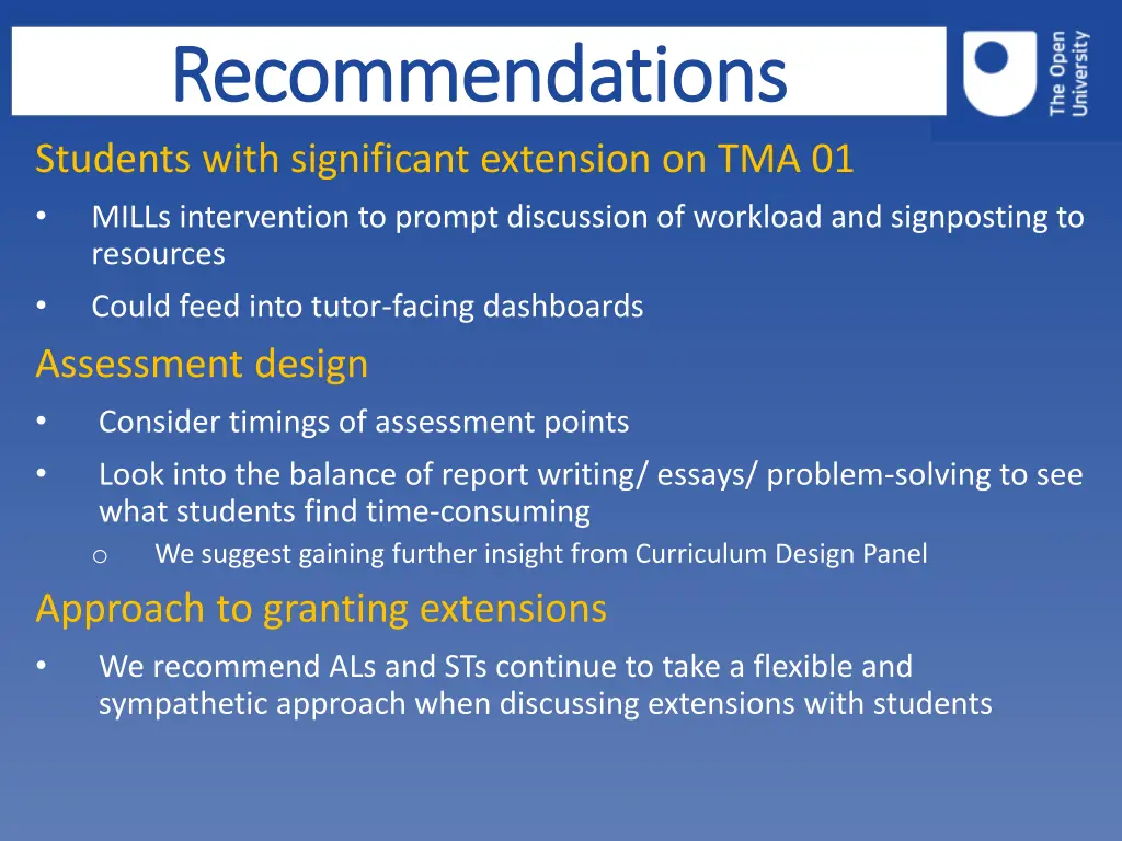 recommendations recommendations