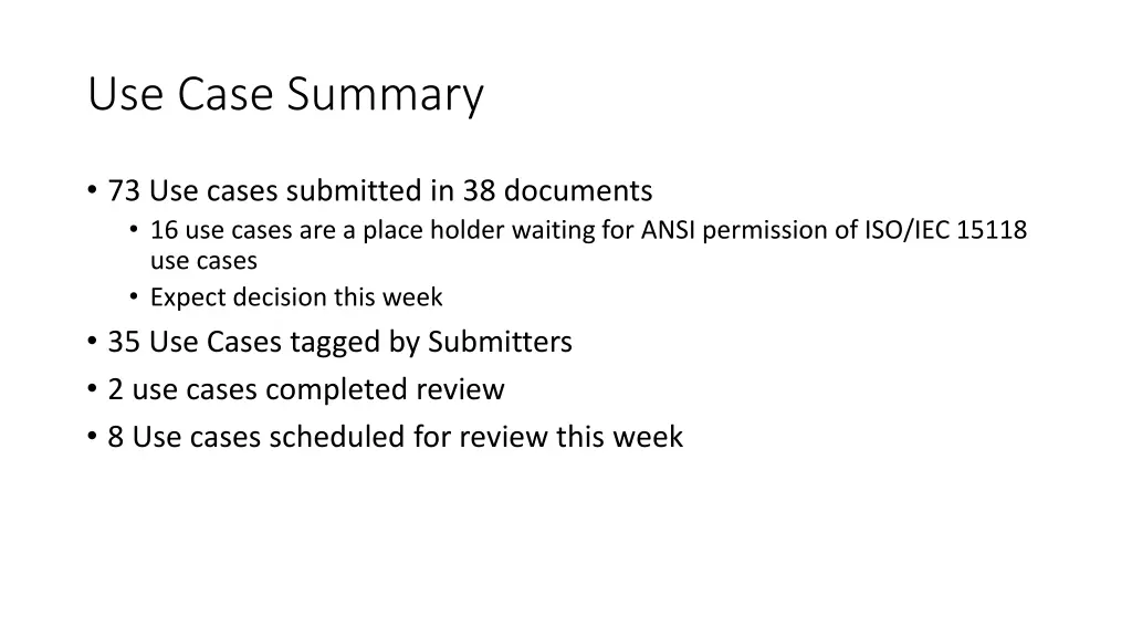 use case summary