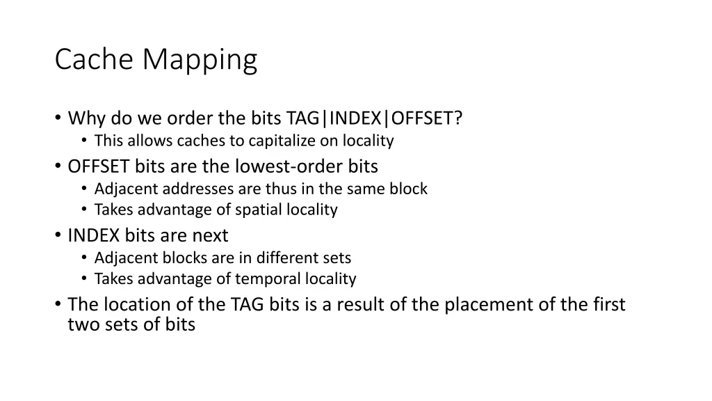 cache mapping 1